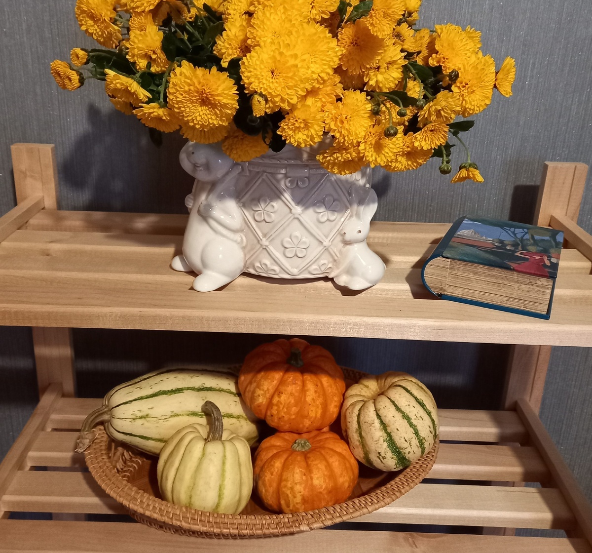 Декоративные тыквы в интерьере