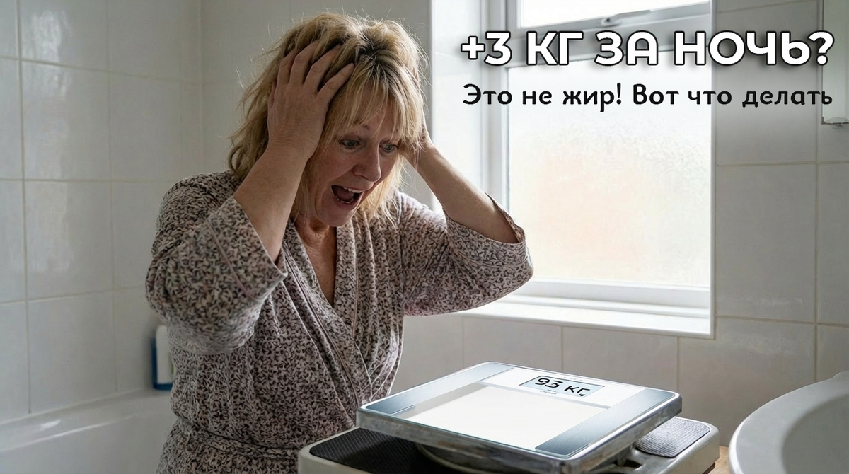 «Доктор, я сильно поправилась!». Отёк или лишний вес? Откуда берутся +3 кг за ночь и как помочь телу (без диет и голодовки)