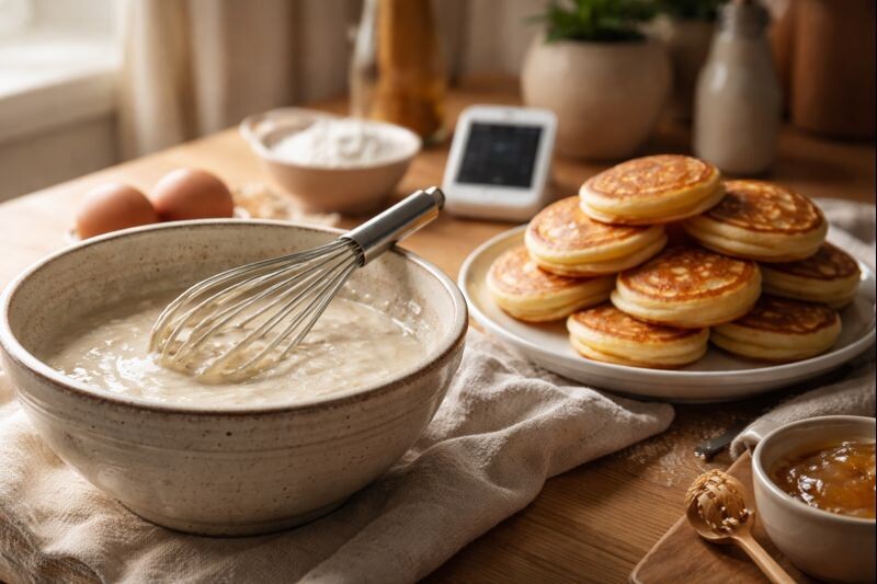 Оладьи без молочки: пышные, как обычные (секрет в одном шаге).