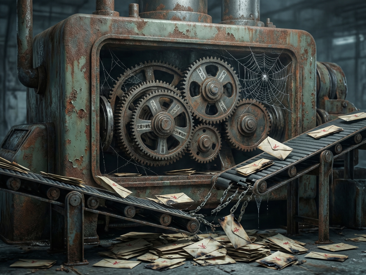 Алиментная машина, которая не работает.