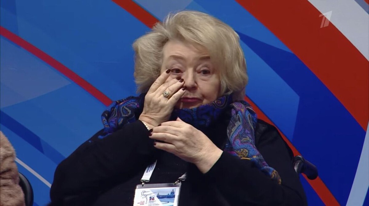    Татьяна Тарасова. Фото: стоп-кадр прямого эфира "Первого канала"