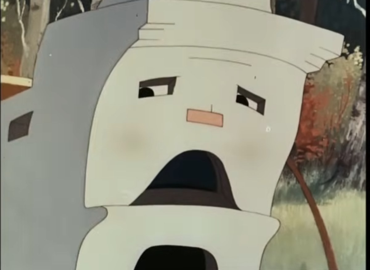 Скриншот с экрана - мультфильм "Гуси-лебеди".