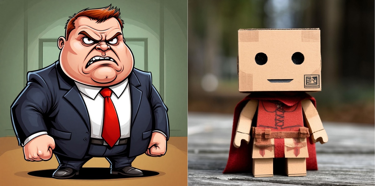 Герой списанный и картонный