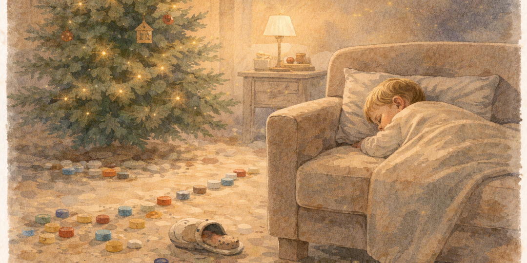 ❄️Поездка к бабушке и дедушке. Часть 4: Ёлка, крышечки и секреты Вани