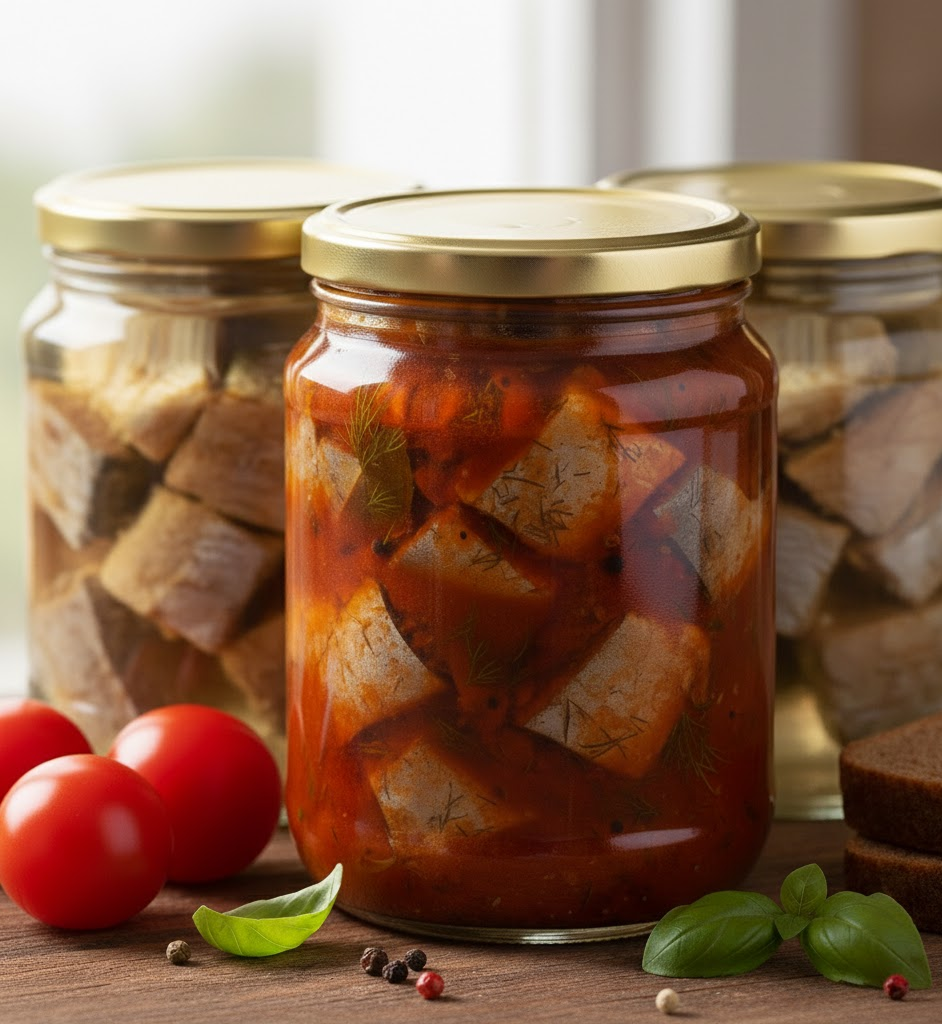 В автоклаве рыба не разваривается — сохраняется сочная текстура.