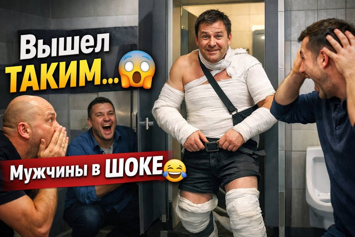 🚽 В мужском туалете ТАКОГО ещё не было! Смех до слёз 😂