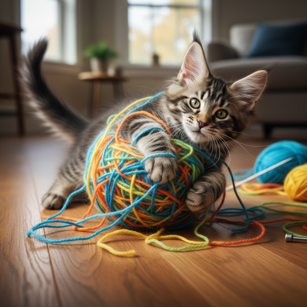 Котята мейн-куна — воплощение живости, игривости и обаяния.