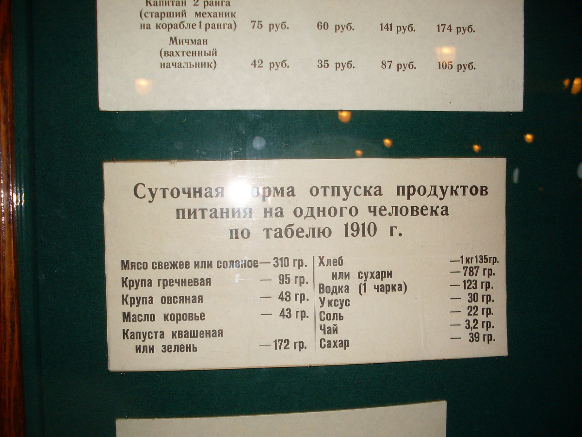 Суточная норма водки для нижних чинов Российского императорского флота — 123 грамма. Фото Игоря Кабанова.