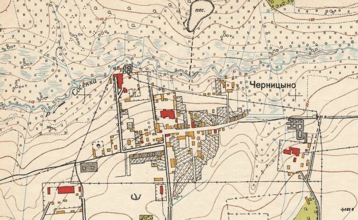 Предприятия Черницына на плане Москвы 1952 г. Источник: retromap.ru
