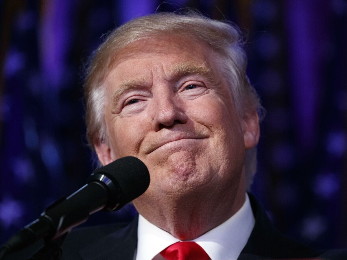    Избранный президент США Дональд Трамп во время выступления в Нью-Йорке. 9 ноября 2016 | © AP Photo / Evan Vucci