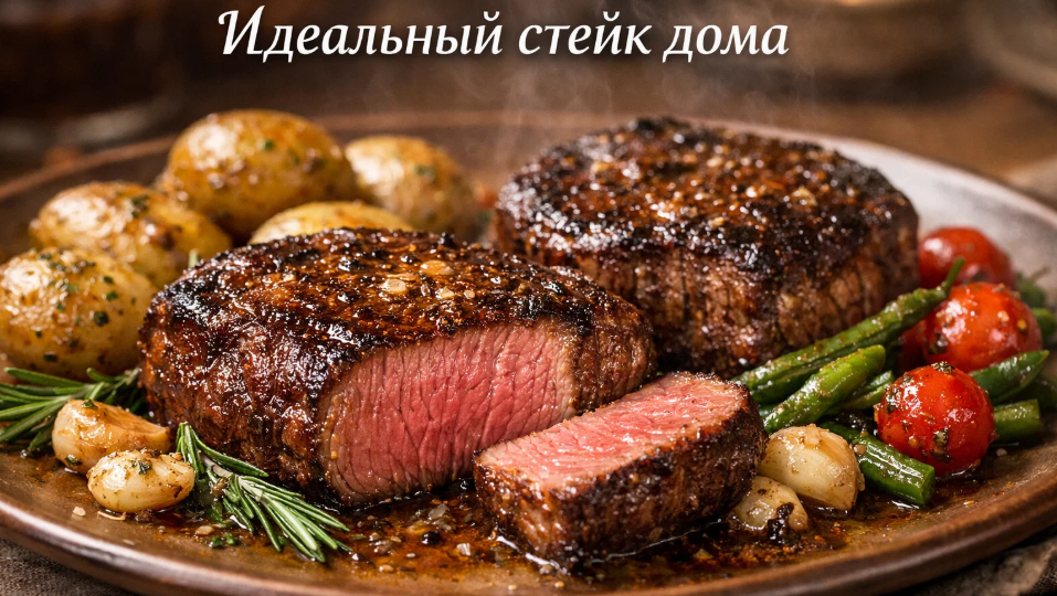 Готовлю мужу на 23 февраля стейк из говяжьей вырезки — простой способ без специального гриля