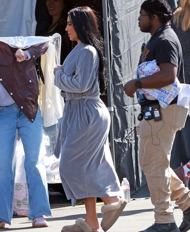 Ким Кардашьян на съёмках комедии "Пятое колесо"