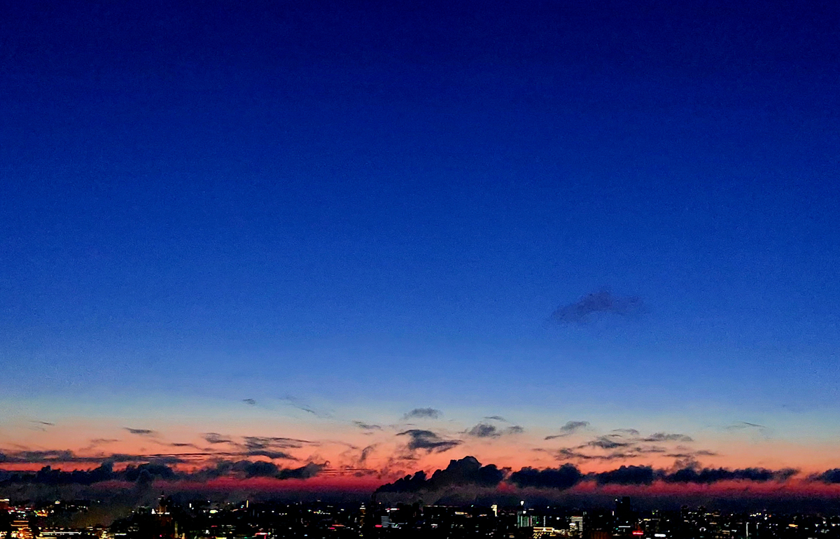 Ясное утро 30.01.2026, предвестившее период малооблачной погоды 30-31.01.2026 