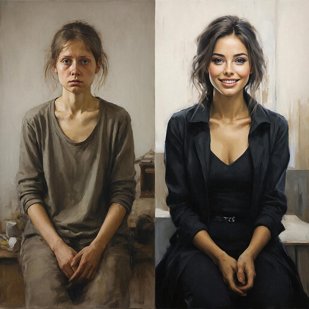 Я буду счастливой, когда стану красивой! Но ты красивая, когда счастливая...