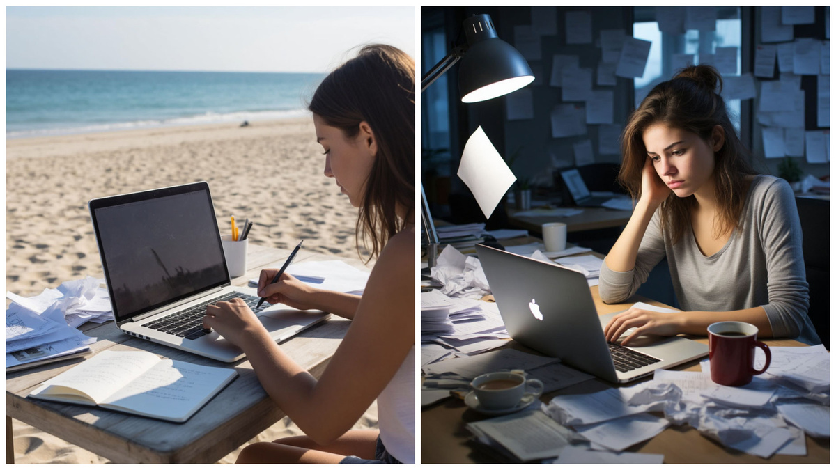 Обещание vs Обязанность. Между этими двумя картинками — пропасть, в которой теряются начинающие. Я чуть не потерялась, но вовремя заметила разрыв.