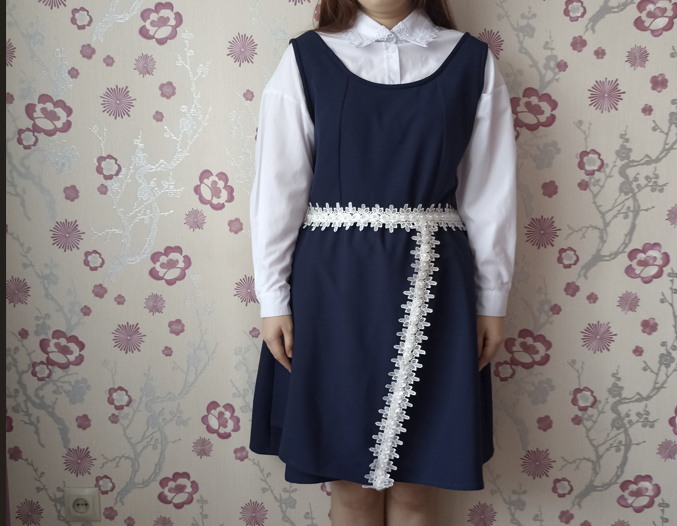 Нарядное платье для школы и дома по одной выкройке.