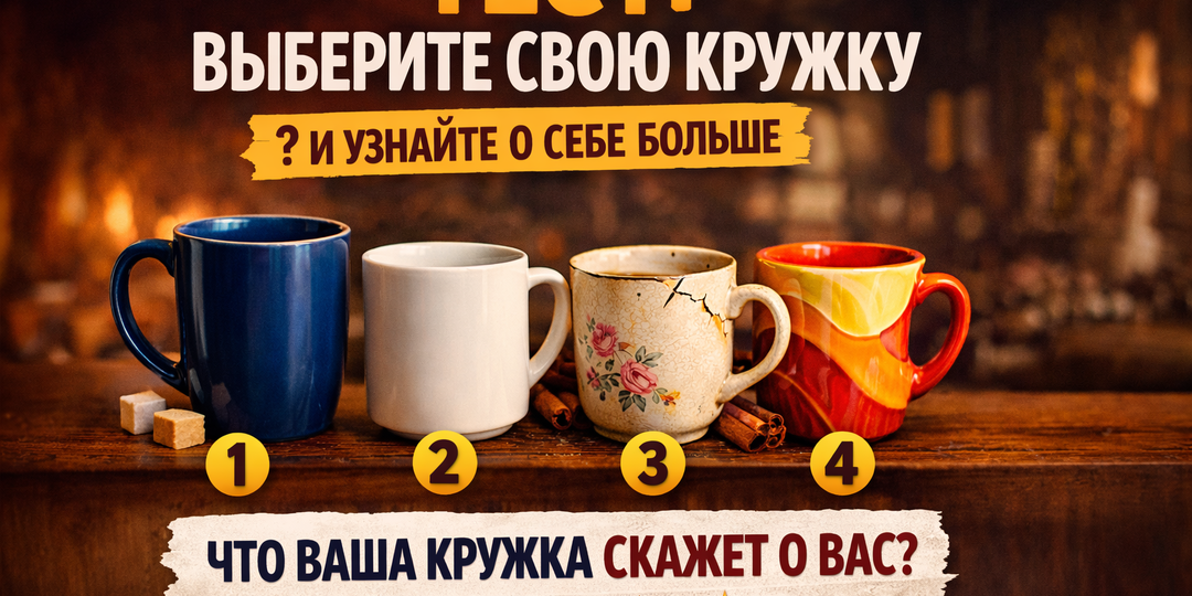 Психологический тест: выберите одну из четырех кружек - и узнайте, как вы на самом деле проживаете свою жизнь