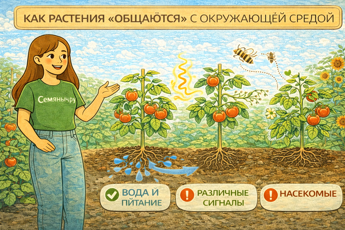 Растения чувствуют больше, чем кажется — важно лишь научиться понимать их сигналы. Экспертный взгляд и качественные семена от Семяныч.ру