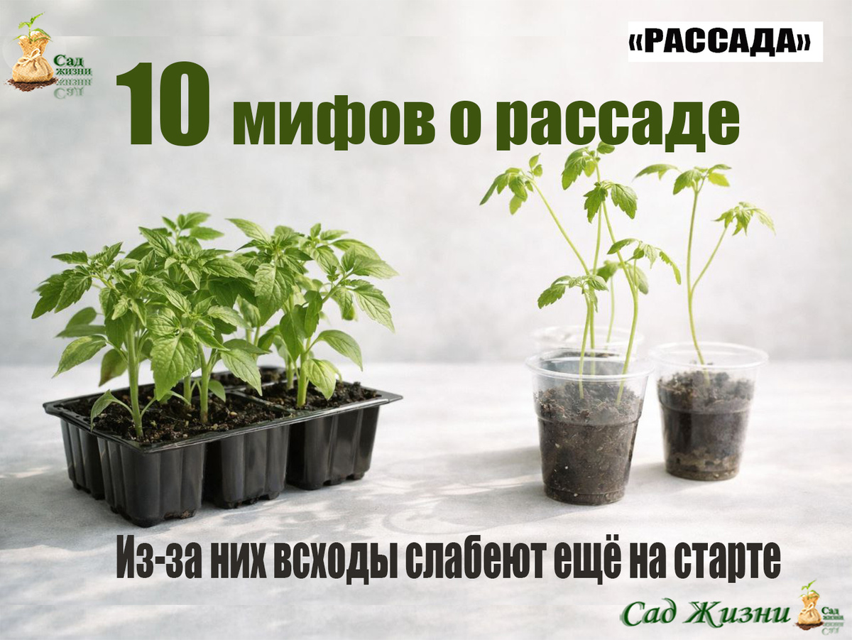 10 МИФов о рассаде, которые мешают нормальному старту