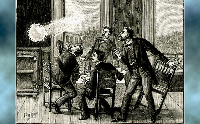 Рисунок шаровой молнии XIX века