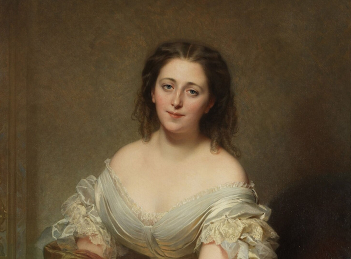 Луи Эдуард Дюбуфе. "Портрет Марии Валевской", фрагмент картины