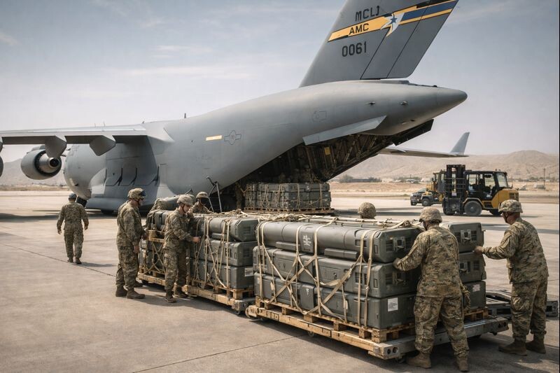 Globemaster С-17 прибывает с новыфми запасами вооружения ежедневно