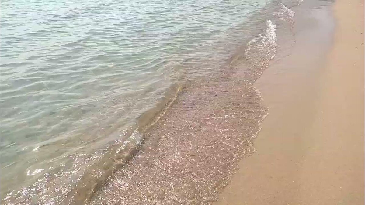 Песчаный пляж под Евпаторией