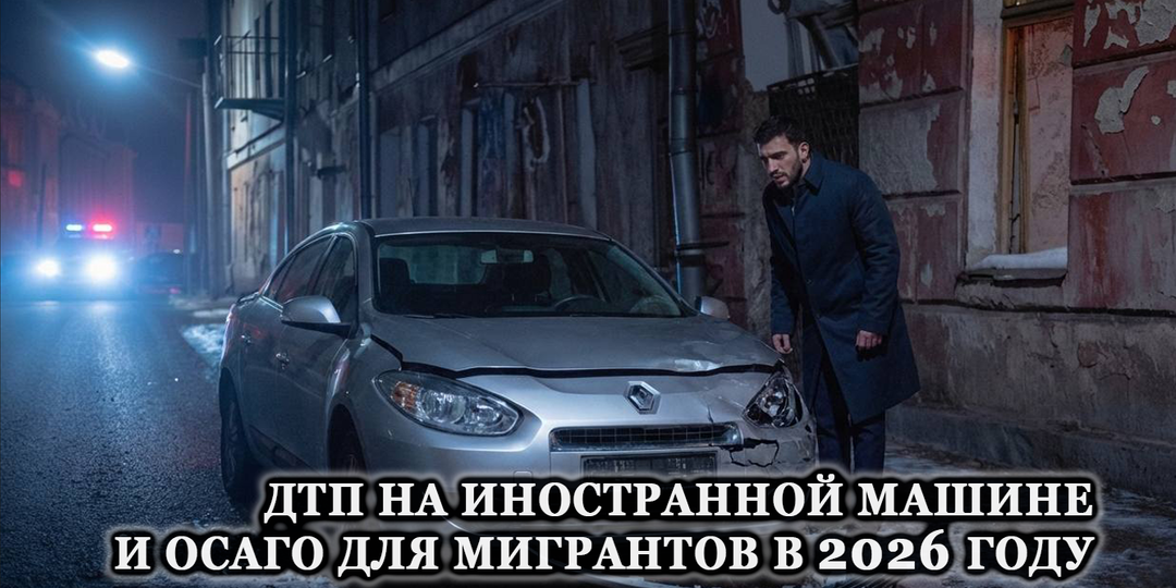 ДТП на иностранной машине и ОСАГО для мигрантов в 2026 году