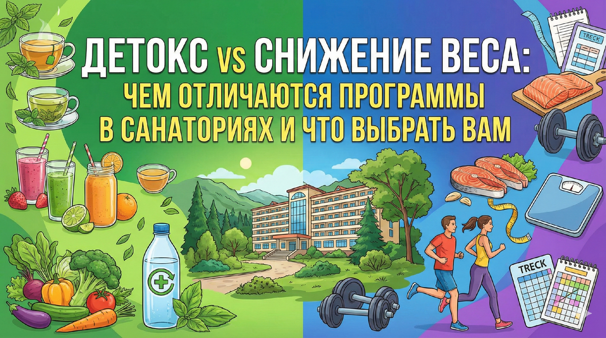 Детокс vs снижение веса: чем отличаются программы в санаториях и что выбрать вам