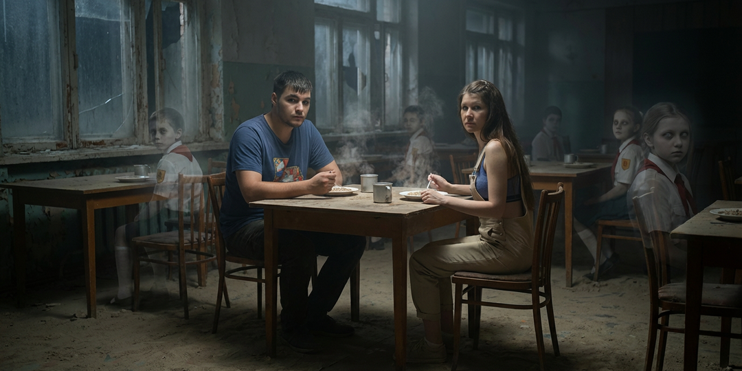 Нашли в лесу заброшенный пионерлагерь. В столовой столы накрыты к обеду, еда горячая, но людей нет уже 30 лет