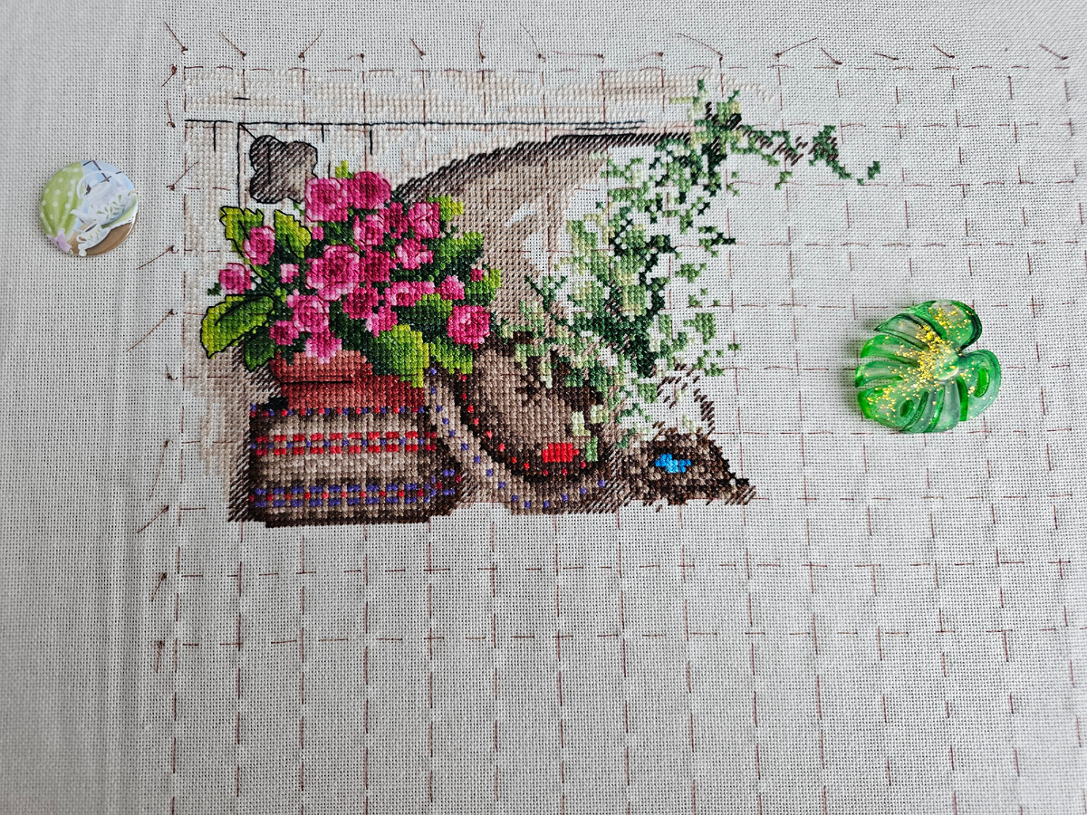 "Цветочная полка" от Алёны Кошкиной. Было на начало месяца