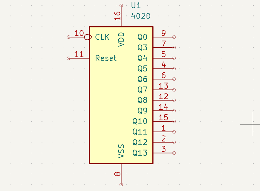 В библиотеке KICAD аналог ищется как 4020. 