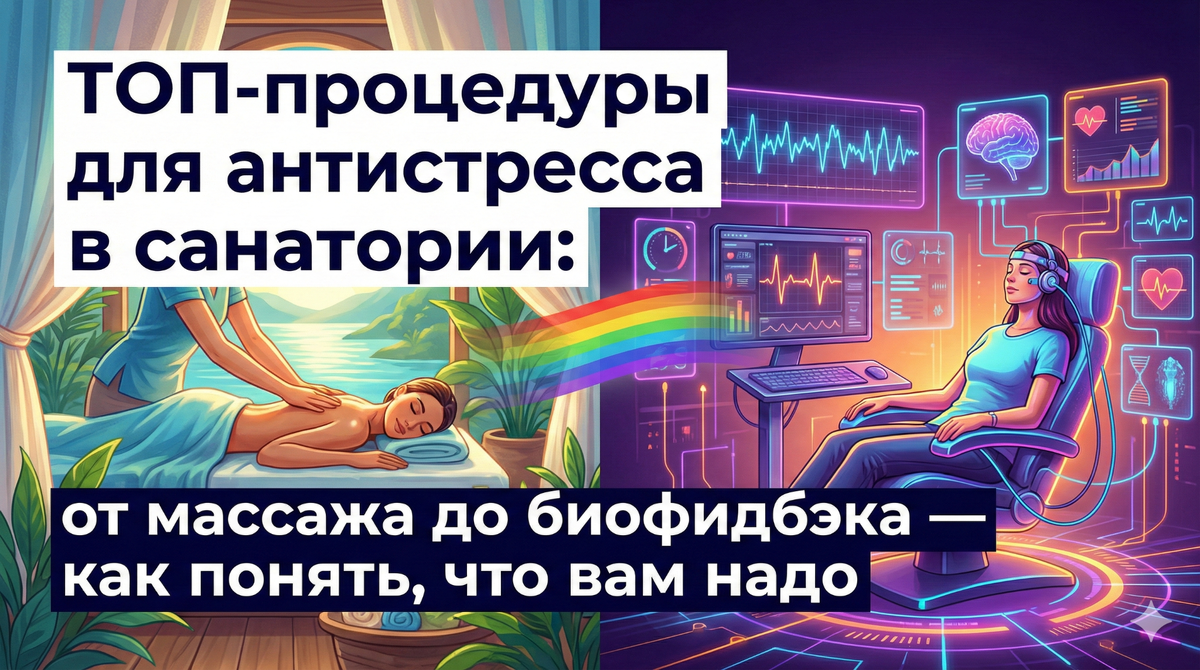 ТОП-процедуры для антистресса в санатории: от массажа до биофидбэка — как понять, что вам надо