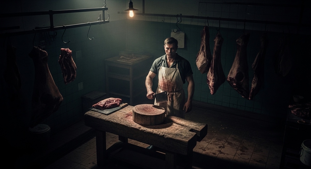 Кадр передает суровую энергетику власти: в руках этого человека находится то, за чем миллионы людей стоят в очередях часами.