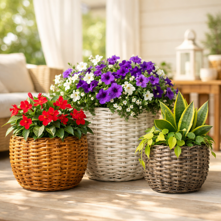    Гармоничное сочетание оттенков ротанга и зелени Loza