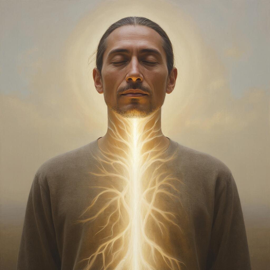 Внутренний стержень – Дух. Сгенерированно ии.