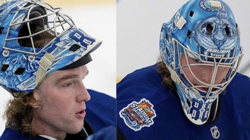    Василевский представил дизайн шлема, фото соцсети