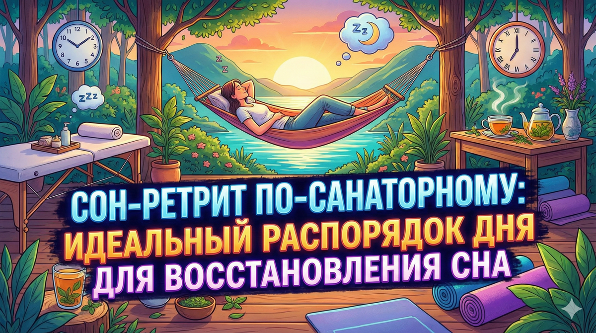 Сон-ретрит по-санаторному: идеальный распорядок дня для восстановления сна