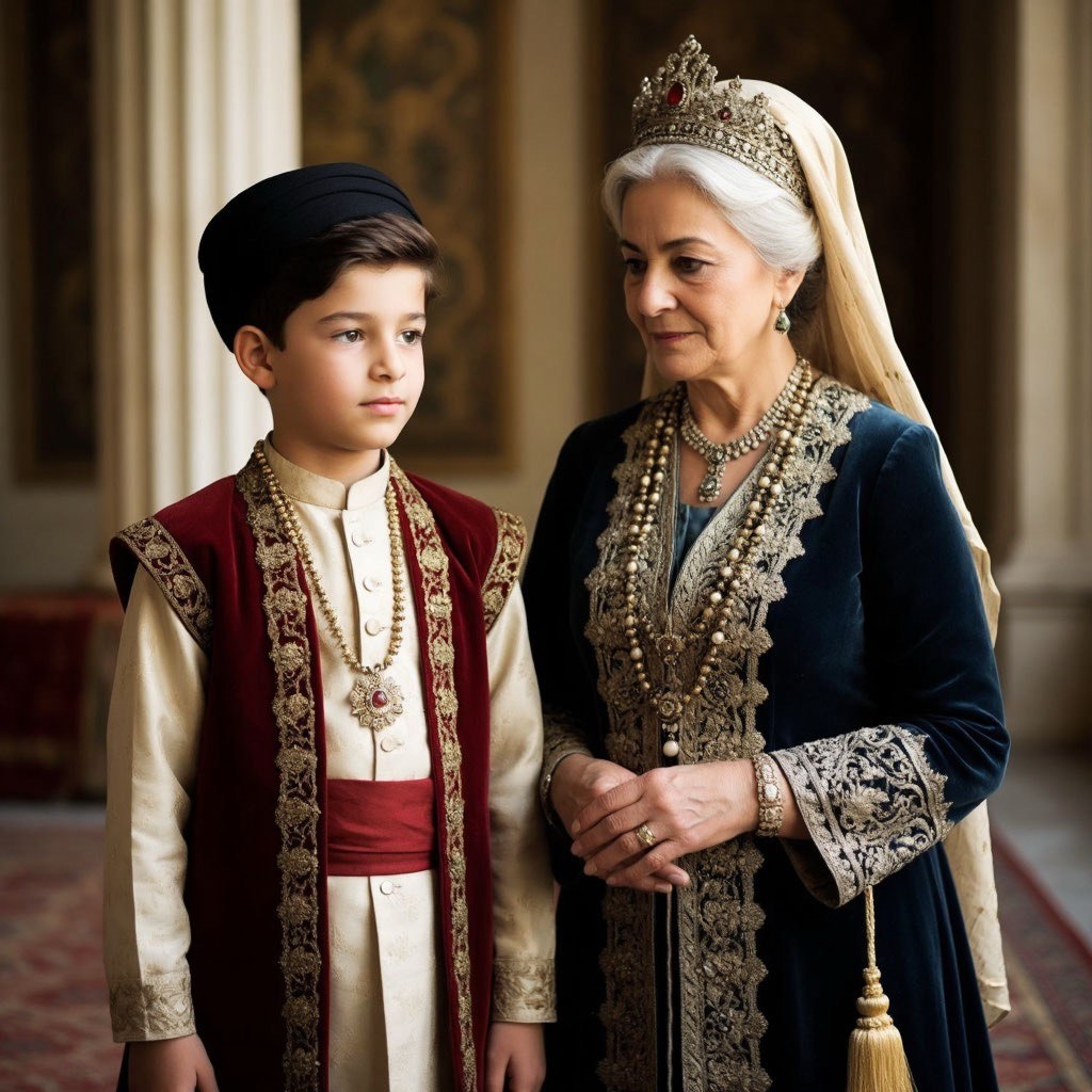 Шехзаде Махмуд и валиде Эметуллах султан 