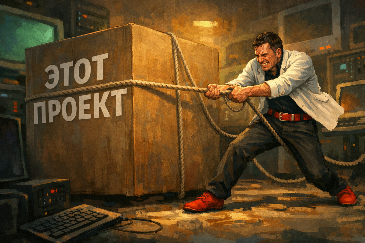 Одному человеку сложно управлять проектом средней сложности - нужна команда