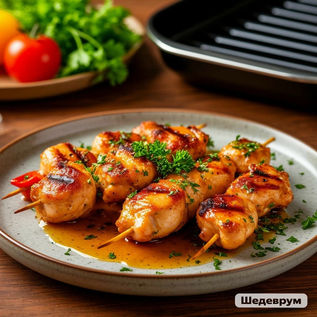 шашлык из курицы в аэрогриле