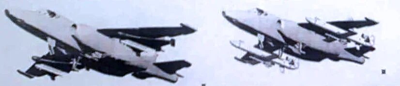 На иллюстрации вверху: внешний вид нового БПЛА «Герань-5», внизу — варианты подвески «Герань-4» и «Герань-5» на штурмовике Су-25СМ3. Использованы иллюстрации из иностранных источников. 