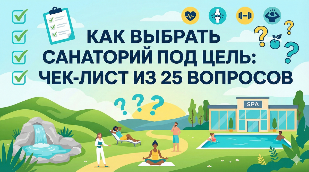 Как выбрать санаторий под цель: чек-лист из 25 вопросов
