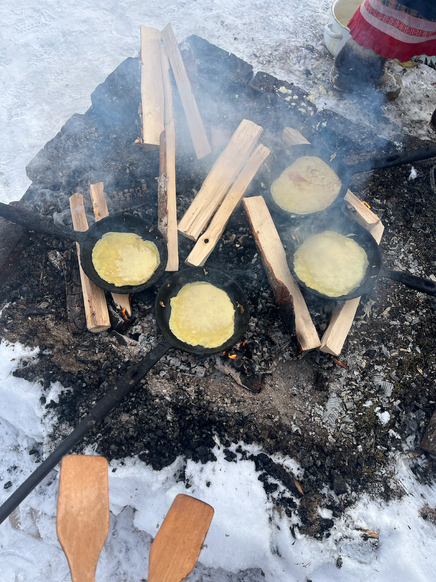 блинчики на костре