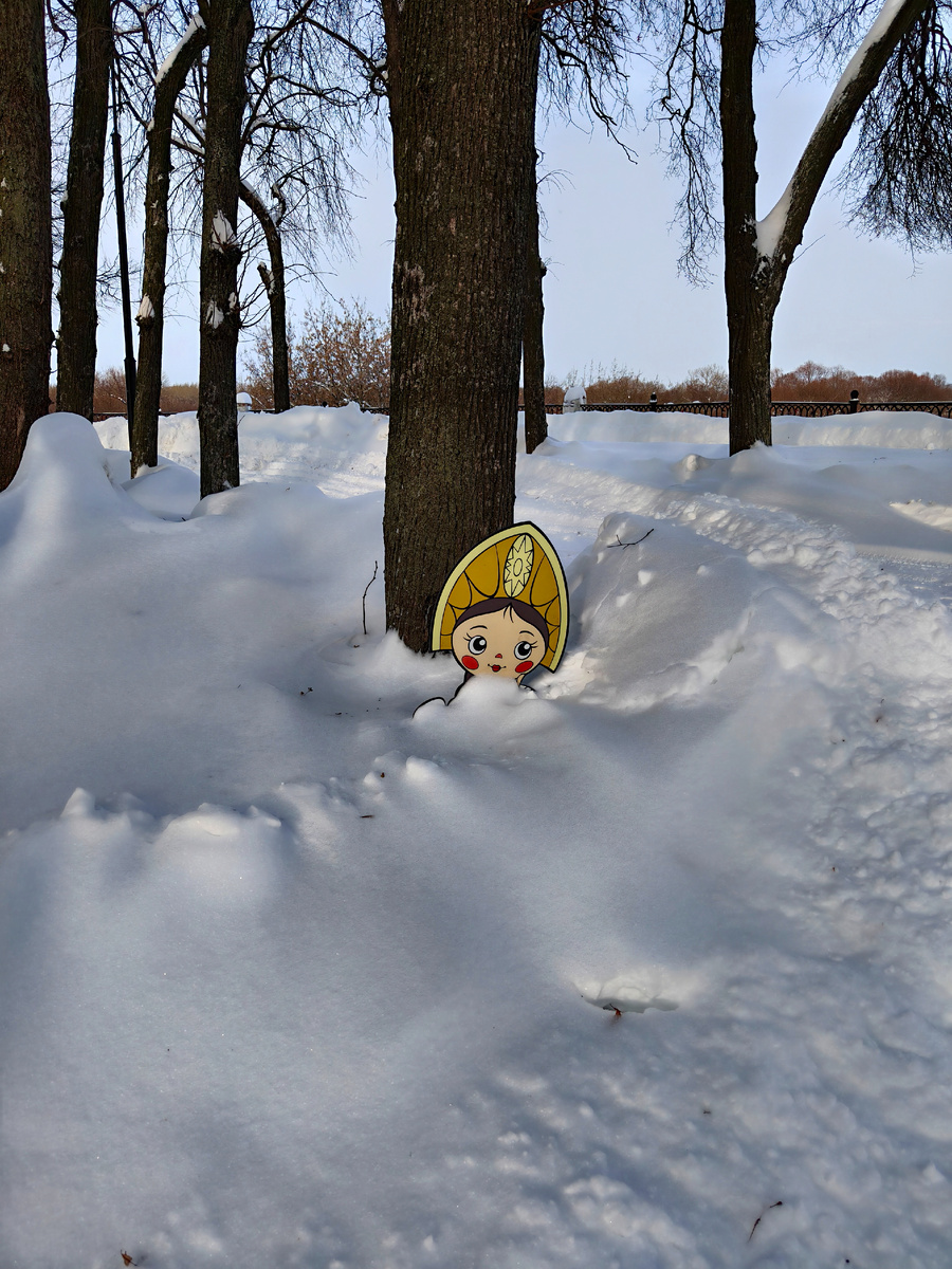 Да, вот когда видно, что сугроб "по шейку"