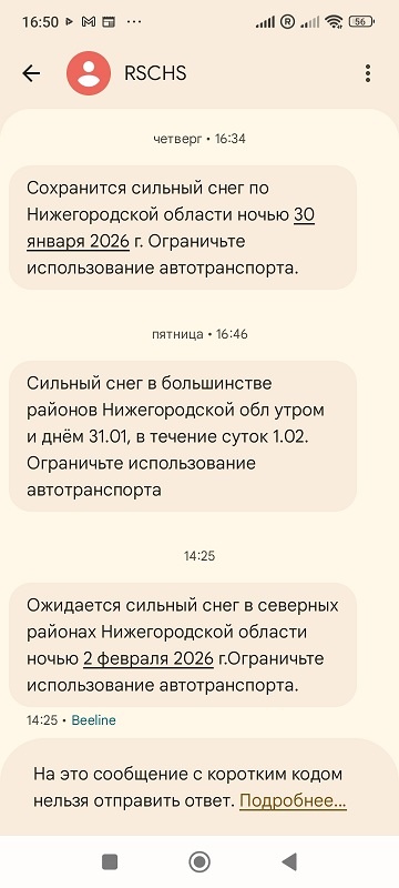 Нижний Новгород, 1 февраля 2026