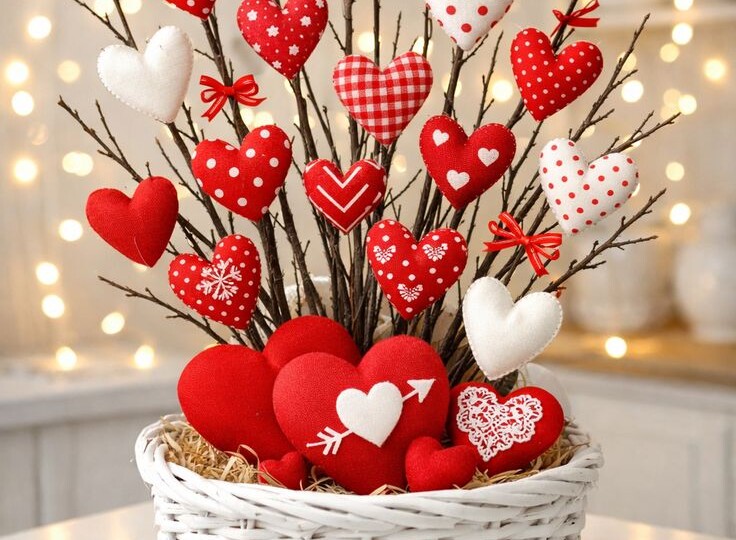 Сердечная красота. Подборка идей декора к дню всех влюблённых.