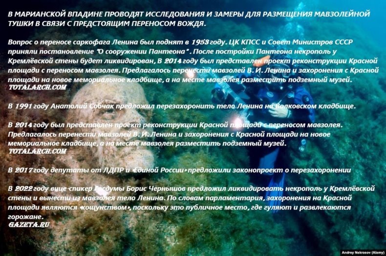 место ленина в марианской впадине