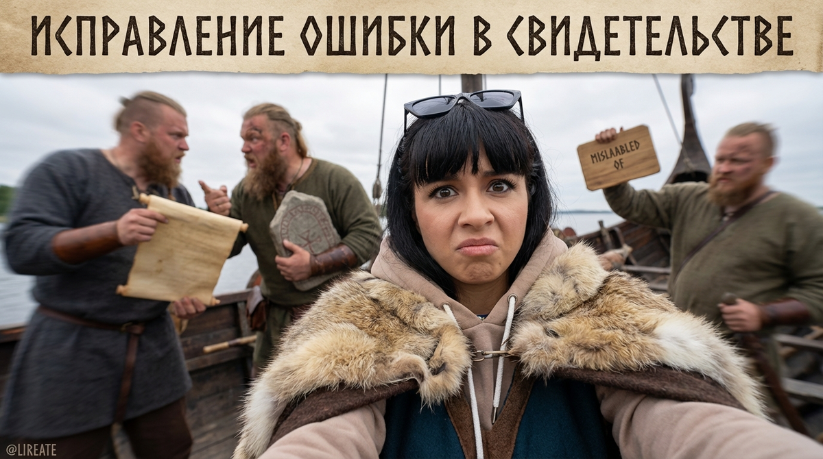    Заявление и порядок действий по исправлению ошибки в свидетельстве Лирейт