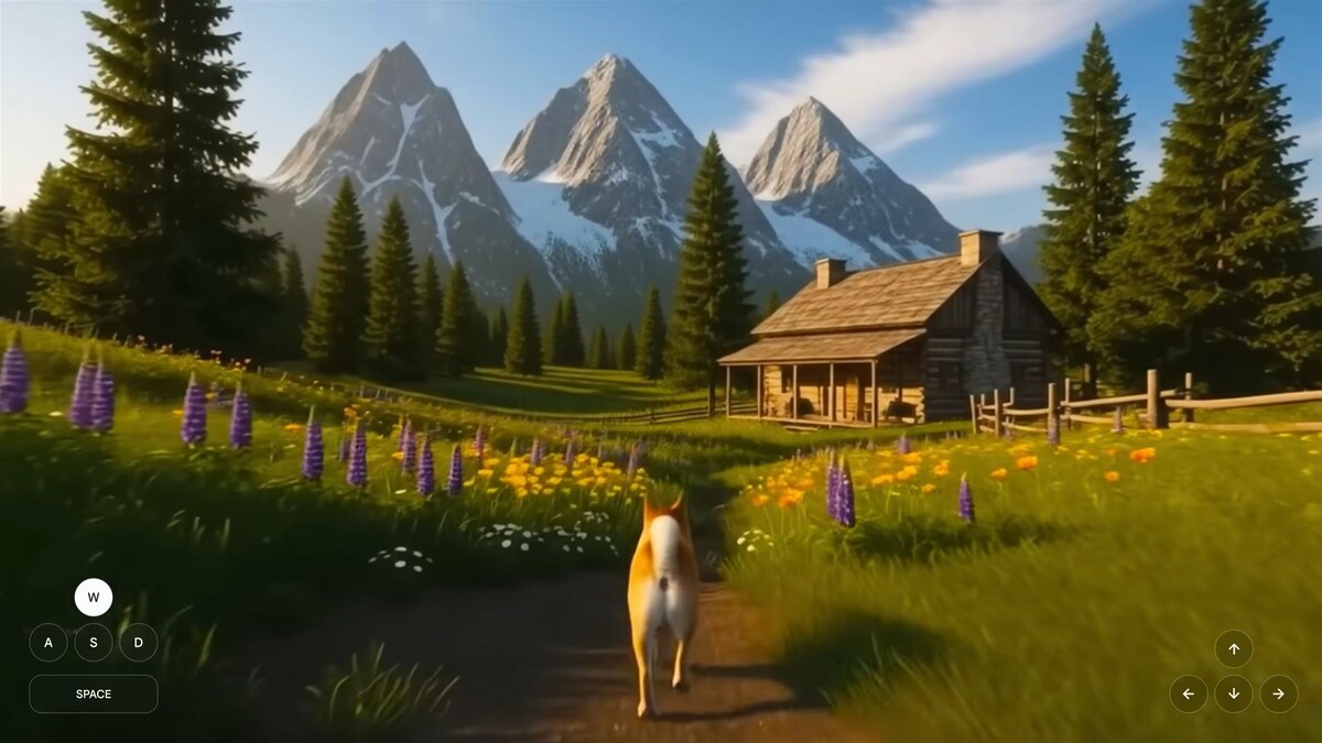 Мир созданный в Project Genie (кадр из официальной видео-презентации. Ссылка в конце статьи)